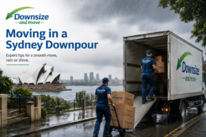 Moving in a Sydney Downpour